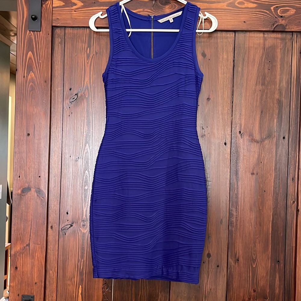 Rachel Roy mini dress xs blueish purple worn 2x